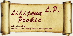 Lilijana Prokić vizit kartica